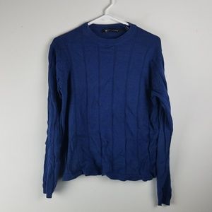 Bachrach Cotton Sweater Vintage 90s Mens S Blue